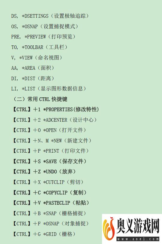 CAD绘图常用快捷键大全